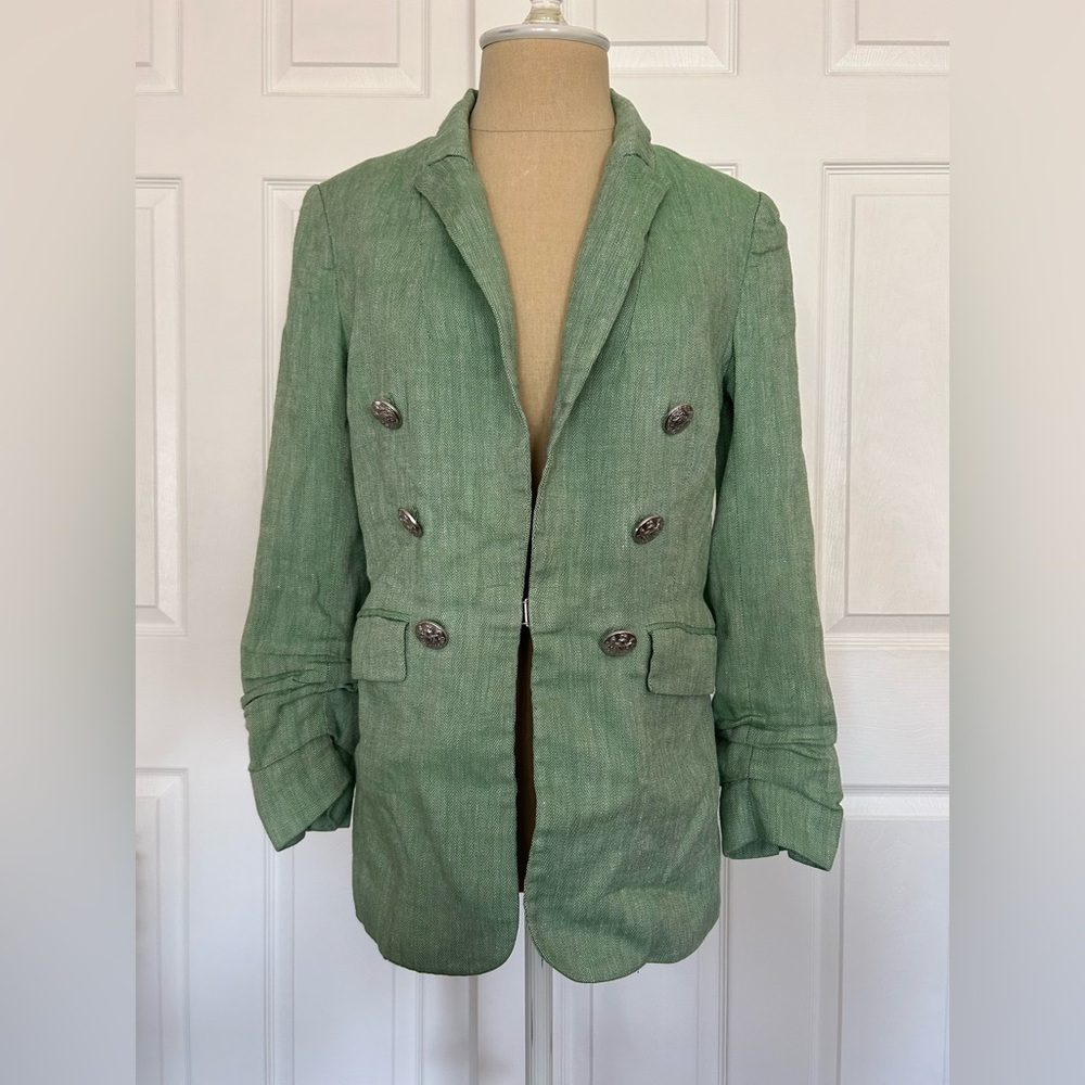 Veronica Beard Beacon Dickey Linen-blend Blazer